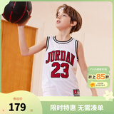 NIKE JORDAN 耐克AJ童装男童23号篮球服背心2026夏季网眼透气儿童衣服 纯白色 150 /72 【建议身高140-152cm】