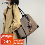 viney包包女包帆布托特包大容量品牌单肩大包生日七夕情人节礼物送女友