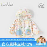 欢喜小熊6个月-3岁婴儿外套女宝宝夏季薄款纯棉连帽遮阳上衣男童衣服