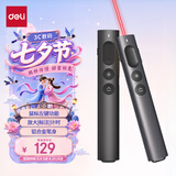 得力（deli）数字物理双激光翻页笔带飞鼠功能 PPT教师演讲笔LED液晶屏希沃白板鸿合 放大标注计时红光MA223