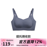 ubras七夕情人节礼物提托侧收大杯文胸罩收副乳大胸显小聚拢内衣女 可调肩带-深灰蓝 M (70C/70D/75B/75C/75D)