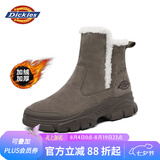 Dickies女士雪地靴女靴冬季加绒加厚短靴保暖棉鞋靴子 驼色 36 
