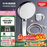 科勒（KOHLER） 淋浴花洒喷头 手持花洒多功能莲蓬头软管滑动杆底座托套餐 K-30251T+软管+9040T