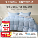 罗莱家纺 羽绒被子 95鹅绒A类可水洗天丝莱赛尔空调夏凉被150*215