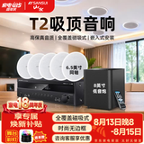 山水（SANSUI）T2 嵌入式吸顶音响音箱 5.1家庭影院音响套装  吊顶喇叭 音箱功放家用商用 家庭吸顶音响客厅环绕 T3【900W功放+6.5喇叭*5+8吋炮】