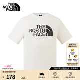 北面（The North Face）【经典款】短袖T恤男宽松棉质半袖户外休闲舒适透气春夏上新款 米白色 S /165