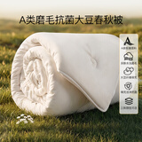 梦洁家纺[70周年]A类30%大豆被金豆豆(白)纤维春秋被四季被芯填充物1000g
