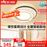 雷士（NVC）星空氛围感LED语音智能吸顶灯房间灯书房灯具-繁星圆灯