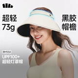 蕉下（beneunder）遮阳帽女防晒帽子太阳帽黑胶空顶帽防紫外线夏季蛋卷便携BM554
