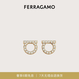 菲拉格慕（Ferragamo）女士Gancini人造珍珠耳饰 0696581 礼物送女友