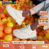 FILA  FUSION斐乐潮牌女鞋经典百搭硬糖鞋厚底老爹鞋时尚运动休闲鞋 棉花糖/银-MM 36.5