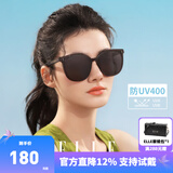 ELLE墨镜男女通用黑超太阳镜旅游户外大框墨镜 EL3002 A20茶色