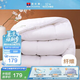 富安娜 舒暖七孔抗菌 双人纤维被子冬季 冬厚被芯6斤 203*229cm 白色