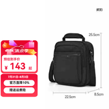 WINPARD/威豹商务男包手提公事包休闲单肩包出差男包斜挎包 黑色(标准版四层袋可放9.7寸平板