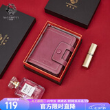老人头牛皮女士钱包大容量短款零钱卡包钱票夹手拿包七夕女友情人节礼物