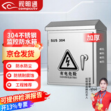 视明通 安防监控304不锈钢配电箱设备箱室外弱电防水盒户外交换机防水箱接线盒