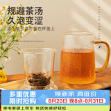 雅集玻璃杯筑铭杯茶杯泡茶杯带过滤木盖喝水杯子玻璃杯男士办公杯