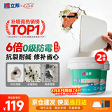 立邦补墙漆腻子膏抗菌防霉补墙修补膏墙皮脱落修补膏白色2.5kg*2