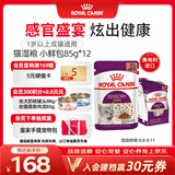 皇家猫湿粮感官盛宴-鲜美多汁(浓汤肉块)软包罐头STGP 85g*12进口