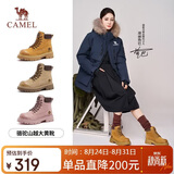 骆驼（CAMEL）【迪丽热巴同款】山越工装靴女 L25W076018R 土黄(反绒毛里) 38