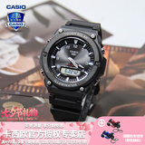 卡西欧（CASIO） 男表女表卡西欧手表男女情侣表学生时尚运动表太阳能双显电子表 AQ-S820W-1AVPF黑豹 太阳能