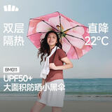 蕉下（beneunder）防紫外线遮阳伞太阳伞防晒伞三折双层黑胶晴雨伞BM011岚影