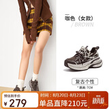 骆驼（CAMEL）银月户外复古老爹鞋厚底休闲鞋 L24A283742 咖色 38