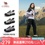 骆驼（CAMEL）【迪丽热巴同款】极光登山丑萌鞋女休闲鞋 L26S202026 米白/黑 37