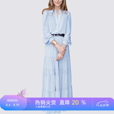 MeetMetro玛依尔法式仙女连衣裙女2026秋新款高端气质纯欲风裙子礼服长裙 浅蓝 M
