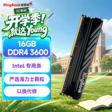 金百达（KINGBANK）16GB DDR4 3600 台式机内存条  intel专用条 黑爵