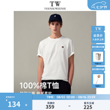 Teenie Weenie Men小熊男装美式日常凉感舒适熊头刺绣圆领短袖T恤 白色 S