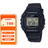 卡西欧（CASIO）手表男复古小方块运动防水学生男女f91w系列手表W-218H-1A