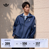 adidas通勤百搭三条纹休闲运动夹克外套男女春秋阿迪达斯三叶草   深靛蓝（推荐选大一码)   L