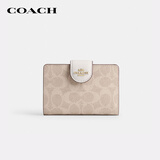 蔻驰（COACH）【品牌直供】女士钱包卡包角拉链中号经典老花CW786礼物新品