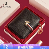 金狐狸牛皮女士钱包大容量短款卡包钱票夹手拿包零钱包七夕情人节礼物