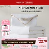 水星家纺蚕丝被100%桑蚕丝冬被子母被二合一被芯-蚕丝约4.6斤2.2*2.4m