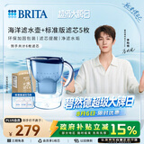碧然德（BRITA） 过滤净水器 家用滤水壶 净水壶 海洋系列 3.5L蓝色 一壶6芯装 环保加固包装