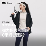 蕉下（beneunder）外套女气绒棉服中暖弹力连帽户外运动秋冬CL231漫暮黑L