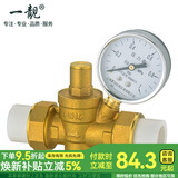 一靓2025PPR管铜自来水减压阀家用净水稳压热水器调节恒压阀4分pe接头 6分 PPR25 DN20【带压力表】白色