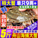 【冷冻】26年新蟹舟山特大梭子蟹新鲜活冻大螃蟹肥壮飞蟹新鲜白蟹 （舟山海捕）巨无霸【9两以上】4斤净重