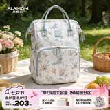 圣爱贝（Alamom）妈咪包双层背奶包大容量外出轻便双肩背时尚妈妈母婴包奶爸包B101 【2026春夏新品】奇洛尼亚海洋Plus（双层27L）