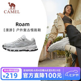 骆驼（CAMEL）【漫游】运动鞋新款女鞋网面透气复古休闲百搭厚底增高慢跑步鞋子