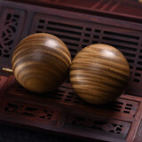 玄同木质健身球崖柏酸枝黑檀绿檀保健球 老年人礼物转球红木手球 绿檀5cm