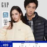 盖璞男女装秋冬印花logo多口袋小立领羽绒服外套657225 米色 S (165/88A)亚洲尺码