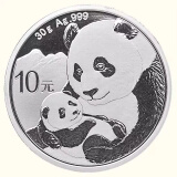 金永恒 2000年-2025年熊猫银币含银量99.9%银 熊猫币纪念币 2019年熊猫银币30克单枚
