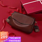 viney牛皮包包女包品牌斜挎枕头包轻奢单肩包生日七夕情人节礼物送女友