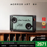 MORRORART 莫纳 A1悬浮歌词透明音箱无线蓝牙桌面音响通透可视化音箱家用客厅音箱智能家居生日礼物国家补贴 歌词音箱-黑色
