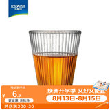 乐唯诗 玻璃杯家用牛奶杯果汁杯高颜值水杯简约茶杯饮料杯子 竖纹杯-220ml1只