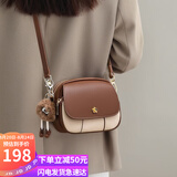 YUYULA牛皮包包女包斜挎包轻奢品牌单肩小圆包生日礼物高级感送女友老婆