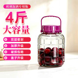 几物森林 泡酒专用玻璃瓶泡酒专用罐玻璃酒瓶泡菜坛子容器密封酒罐酒坛4斤